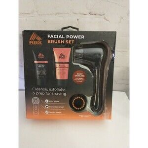 RBX Facial Power Brush Set For Men  Cleanse & Exfoliate Shaving Prep Tool Sealed